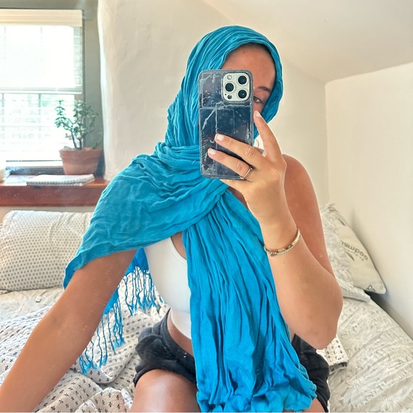 Blue pashmina - Picture 1 of 3